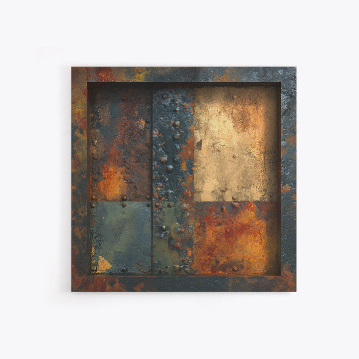 Exposed Brick Texture Abstract Canvas Print, Industrial Art, Living Room Decor, Abstract Art, Foundry, Textured Wall Art, IND-1x1-4