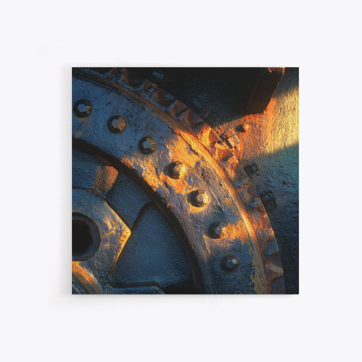 Steam Locomotive Wheel Closeup Canvas Print, Industrial Art, Modern Decor, Living Room Decor, Oil Painting, Foundry, Wall Decor, IND-1x1-54
