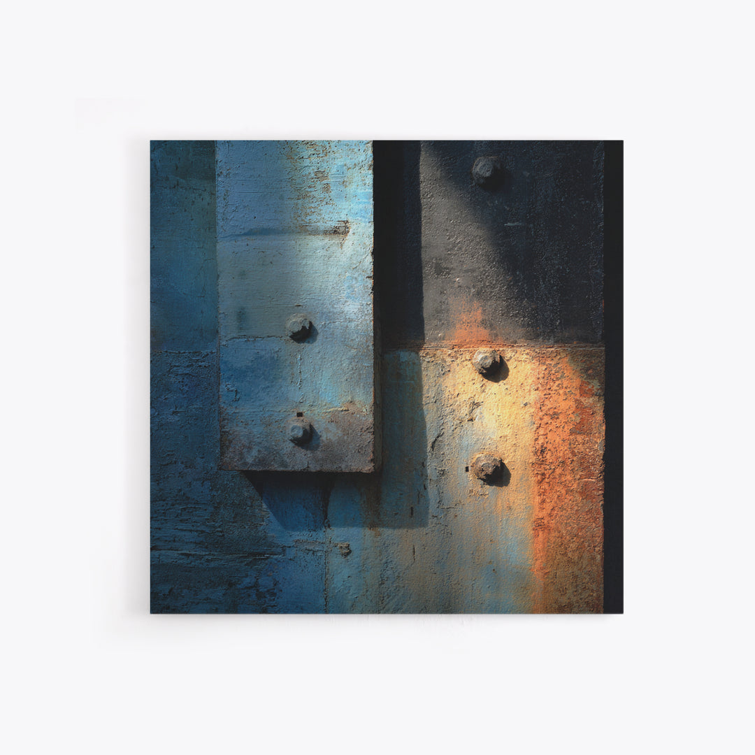 Concrete Wall Abstract Framed Canvas Print, Industrial Art, Wall Decor, Living Room Decor, Fine Art, Foundry, Abstract Wall Art, IND-1x1-57