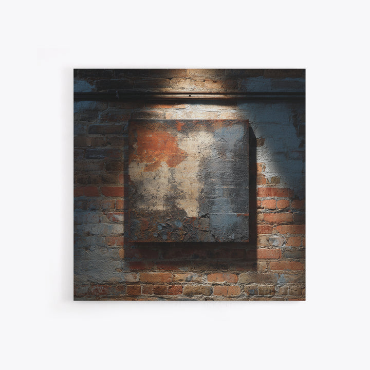 Exposed Brick Texture Abstract Canvas Print, Industrial Art, Rustic Home Decor, Living Room Decor, Abstract Art, Foundry, IND-1x1-76
