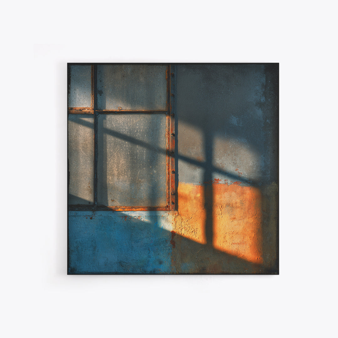 Old Factory Window Canvas Print, Industrial Art, Home Decor, Living Room Decor, Foundry, Abstract Art, Textured Wall Art, IND-1x1-98