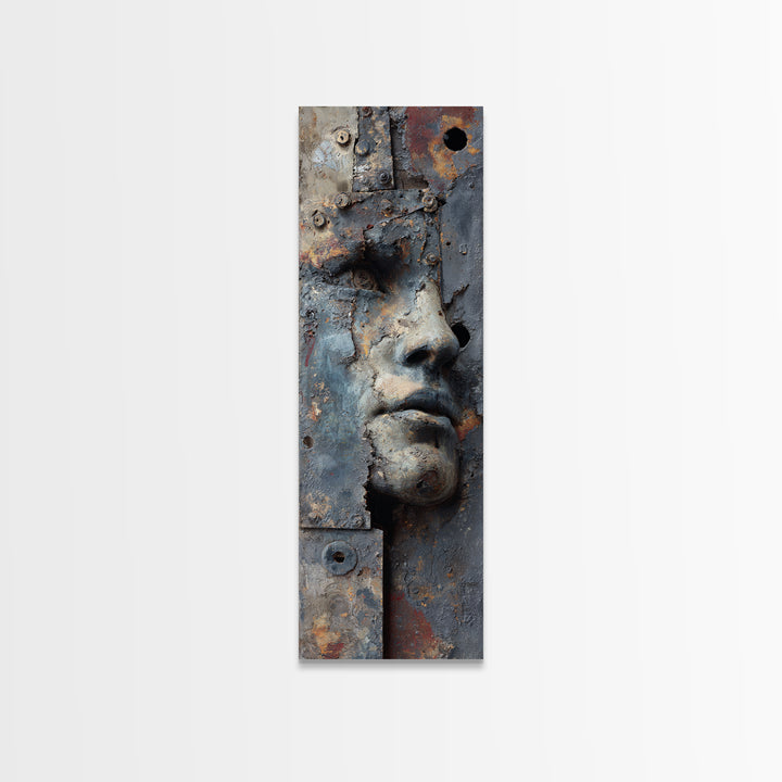 Concrete Wall Abstract Canvas Print, Industrial Art, Abstract Art, Living Room Decor, Foundry, Bauhaus Poster, Contemporary Art, IND-1x3-93