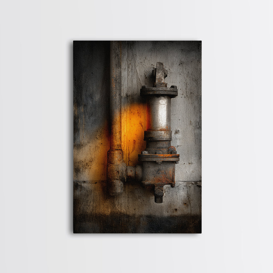 Old Factory Window Canvas Print, Industrial Art, Decor, Living Room Decor, Fine Art, Foundry, Black and White Wall Art, IND-2x3-10