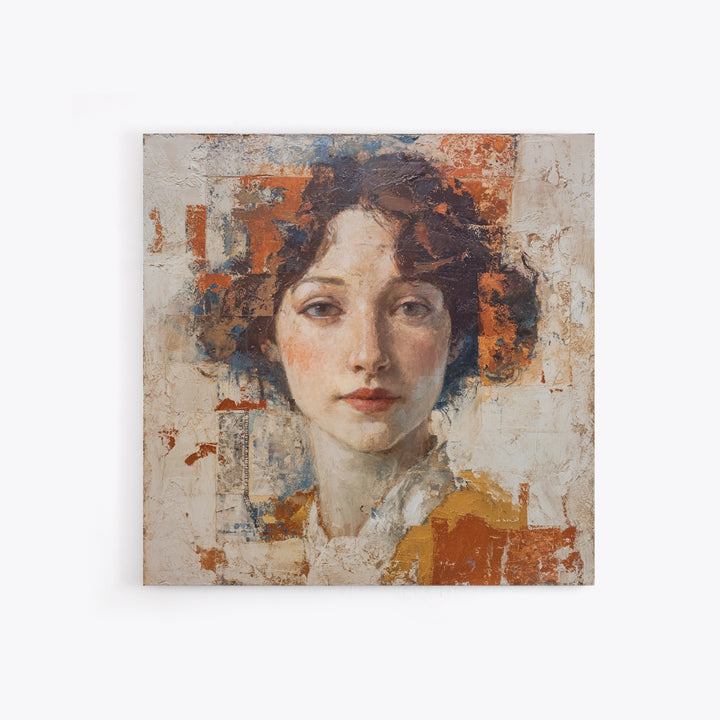 Renaissance Inspired Portrait with Modern Softness Canvas Print, Italian Villa Art, Living Room Decor, Fine Art, Villa, IVA-1x1-18