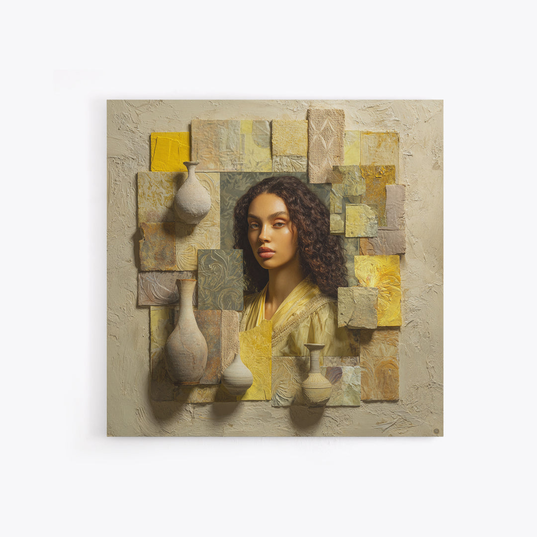 Renaissance Inspired Portrait with Modern Softness Canvas Print, Italian Villa Art, Landscape Painting, Living Room Decor, IVA-1x1-42