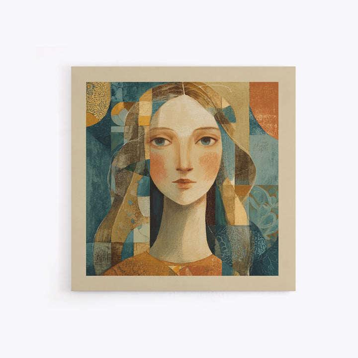 Renaissance Inspired Portrait with Modern Softness Canvas Print, Italian Villa Art, Landscape Painting, Living Room Decor, IVA-1x1-66