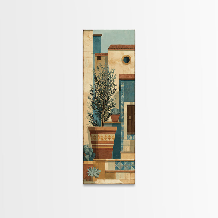Terra Cotta Pot Canvas Print, Italian Villa Art, Living Room Wall Art, Living Room Decor, Fine Art, Villa, Gallery Wall Set, IVA-1x3-10