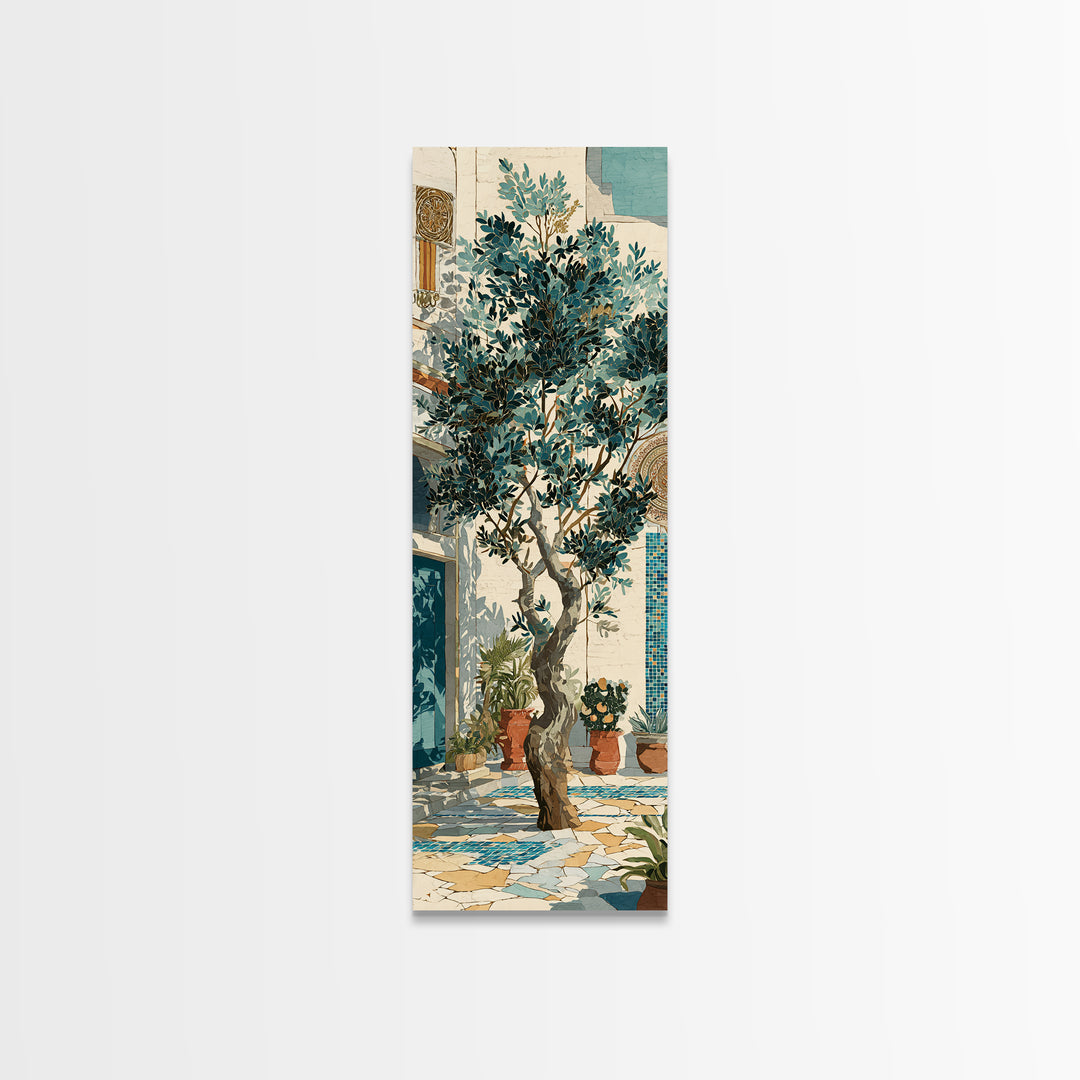 Olive Grove Path Canvas Print, Italian Villa Art, Gallery Decor, Living Room Decor, Fine Art, Villa, Minimalist Decor, IVA-1x3-39