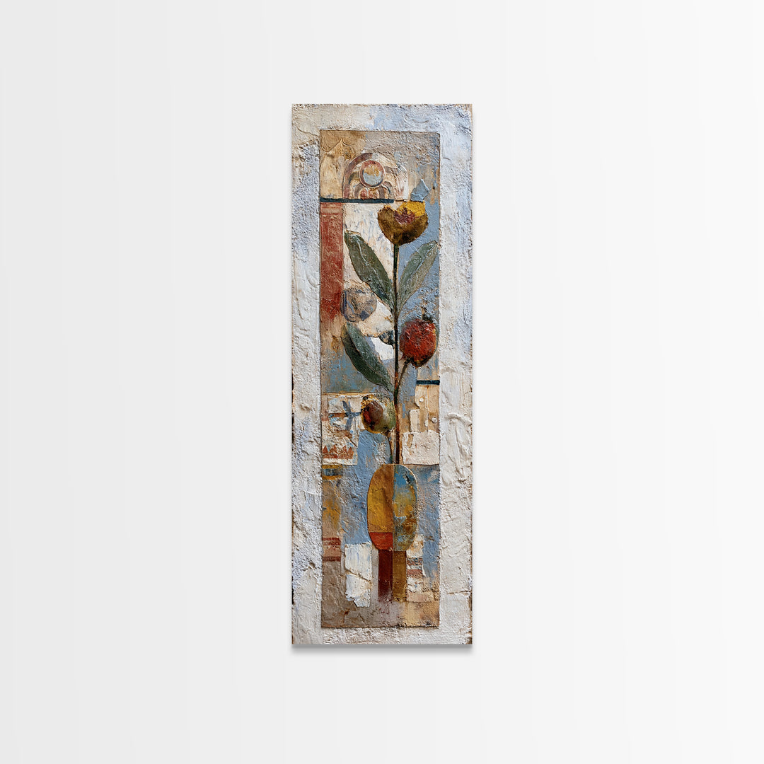 Figs and Cheese on Rustic Wooden Board Framed Canvas Print, Italian Villa Art, Travel Poster, Living Room Decor, Oil Painting, IVA-1x3-69