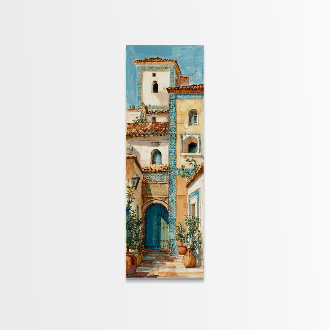 White Wine and Olives Still Life Framed Canvas Print, Italian Villa Art, Room Decor, Living Room Decor, Oil Painting, Villa, IVA-1x3-76