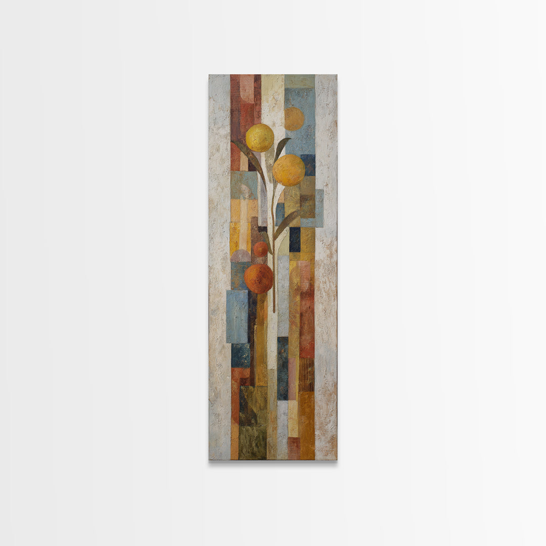 Coastal Lemons and Striped Cloth Arrangement Framed Canvas Print, Italian Villa Art, Boho Decor, Living Room Decor, Villa, IVA-1x3-84