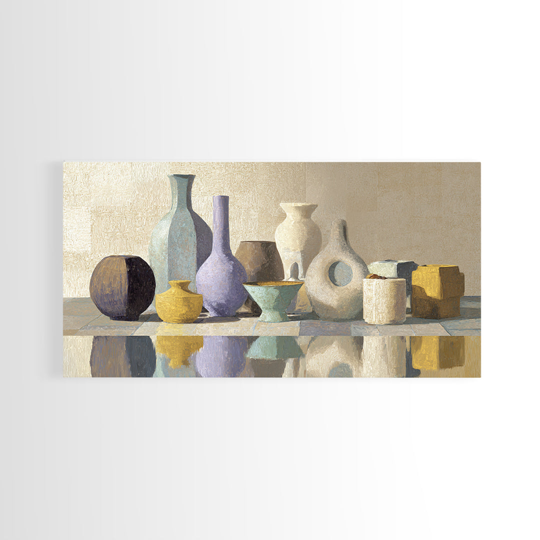 Venetian Canal Reflection Without City Crowd Canvas Print, Italian Villa Art, Large Wall Art, Living Room Decor, Villa, IVA-2x1-64