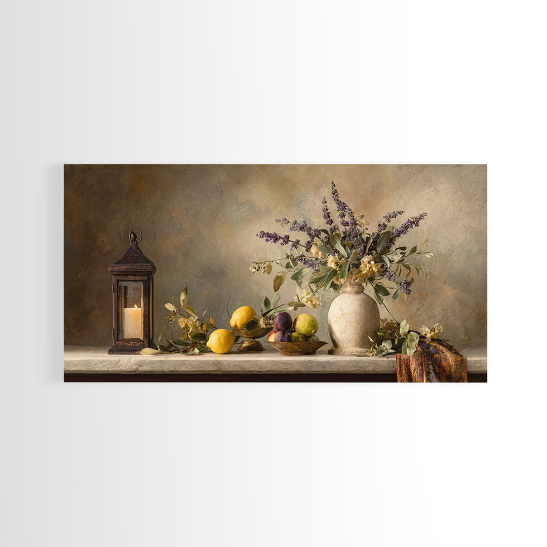 Marble Fruit Still Life Framed Canvas Print, Italian Villa Art, Gallery Wall Set, Living Room Decor, Fine Art, Villa, IVA-2x1-67