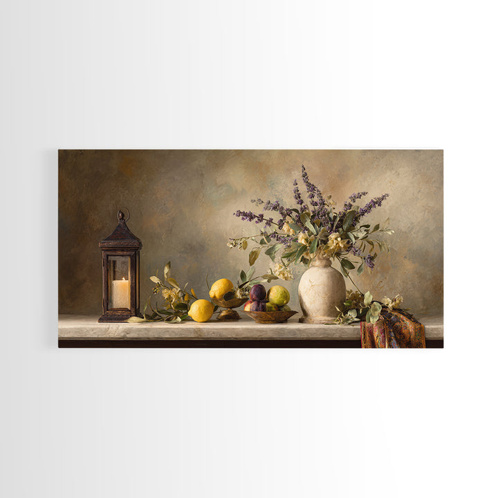 Marble Fruit Still Life Framed Canvas Print, Italian Villa Art, Gallery Wall Set, Living Room Decor, Fine Art, Villa, IVA-2x1-67
