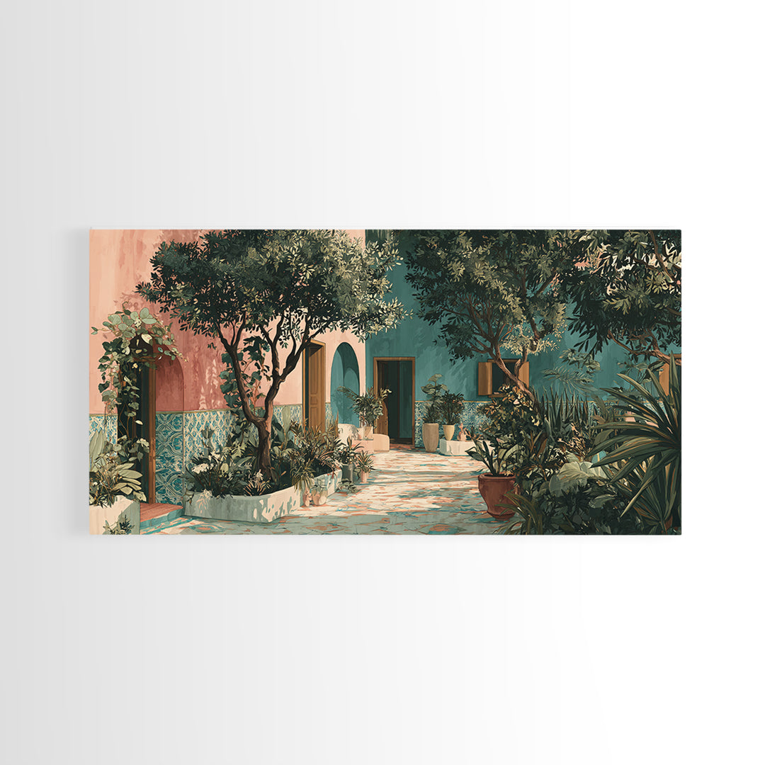 Olive Grove Path Framed Canvas Print, Italian Villa Art, Travel Poster, Living Room Decor, Fine Art, Villa, Fine Art Print, IVA-2x1-95