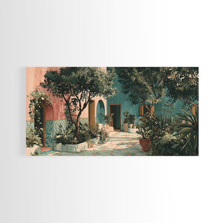 Olive Grove Path Framed Canvas Print, Italian Villa Art, Travel Poster, Living Room Decor, Fine Art, Villa, Fine Art Print, IVA-2x1-95