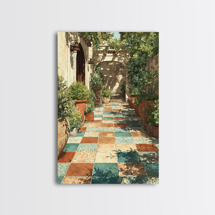 Olive Grove Path Canvas Print, Italian Villa Art, Living Room Decor, Abstract Art, Villa, Living Room Art, Gallery Wall Set, IVA-2x3-11