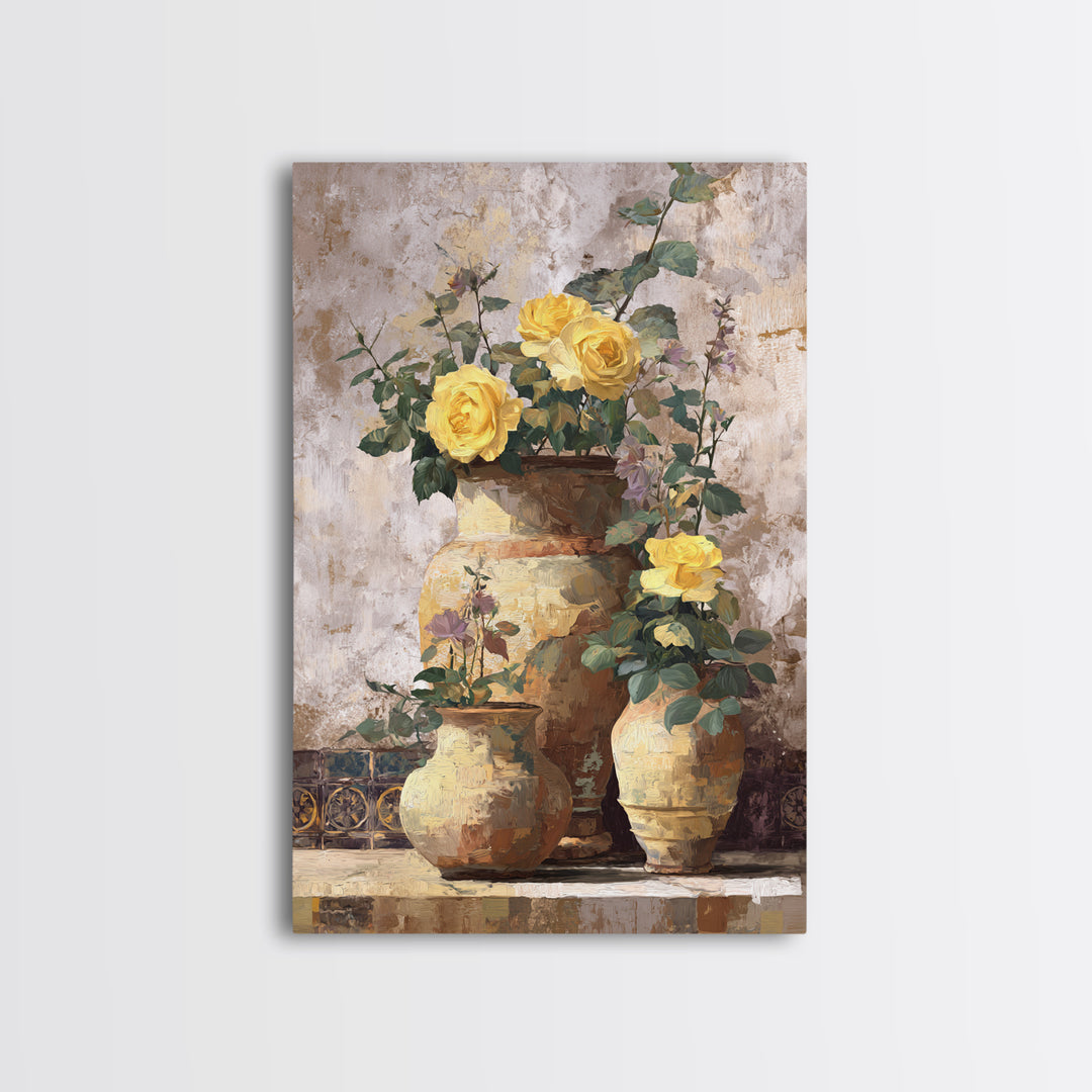 Italian Villa Garden Urn Canvas Print, Italian Villa Art, Art Print, Living Room Decor, Fine Art, Villa, Printable Art, IVA-2x3-62