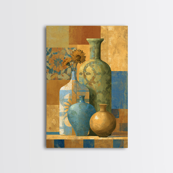 Florentine Floral Ornament Pattern Canvas Print, Italian Villa Art, Fine Art Print, Living Room Decor, Fine Art, Villa, IVA-2x3-66