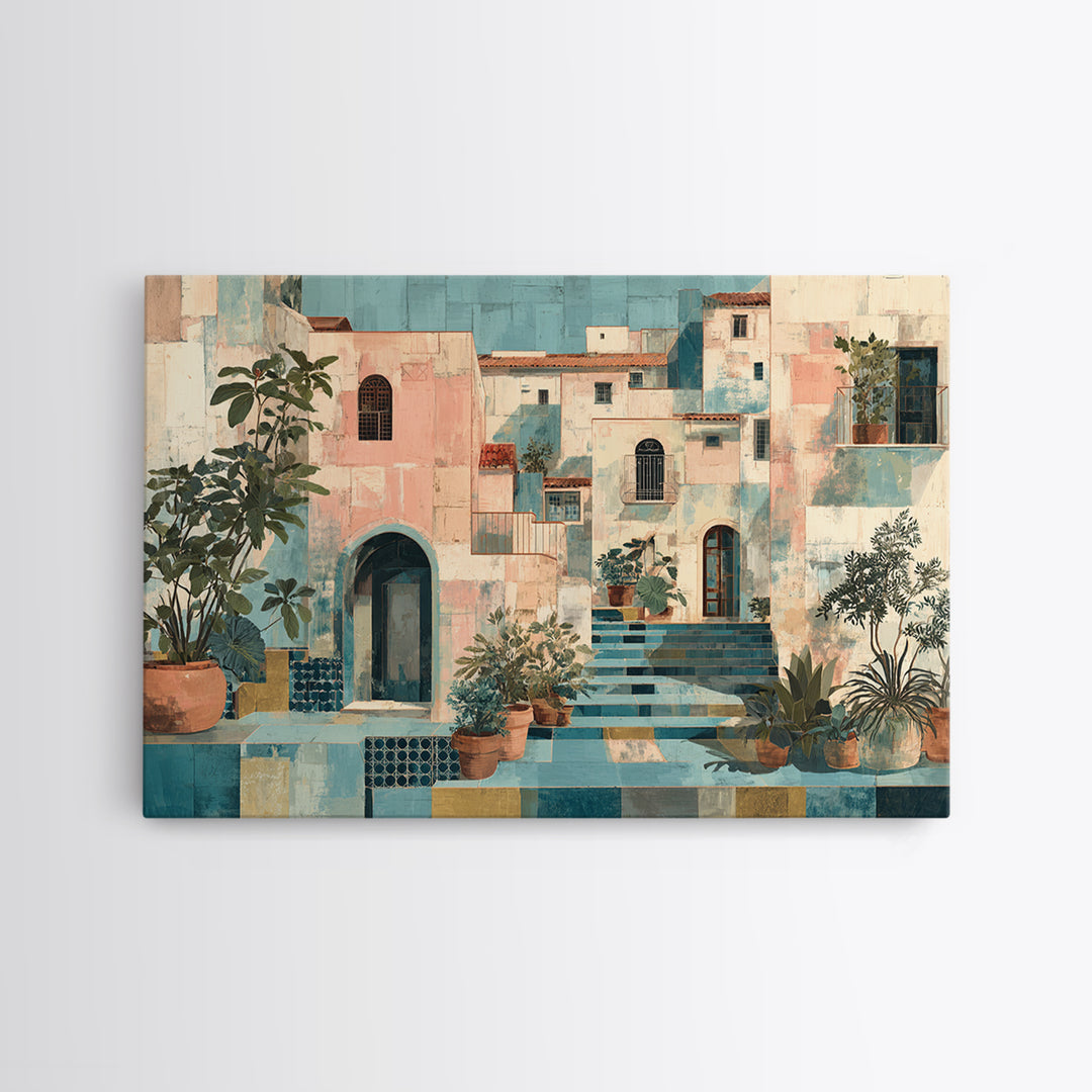 Amalfi Coast Cliffs Canvas Print, Italian Villa Art, Wall Art Prints, Living Room Decor, Fine Art, Villa, Coastal Decor, IVA-3x2-17