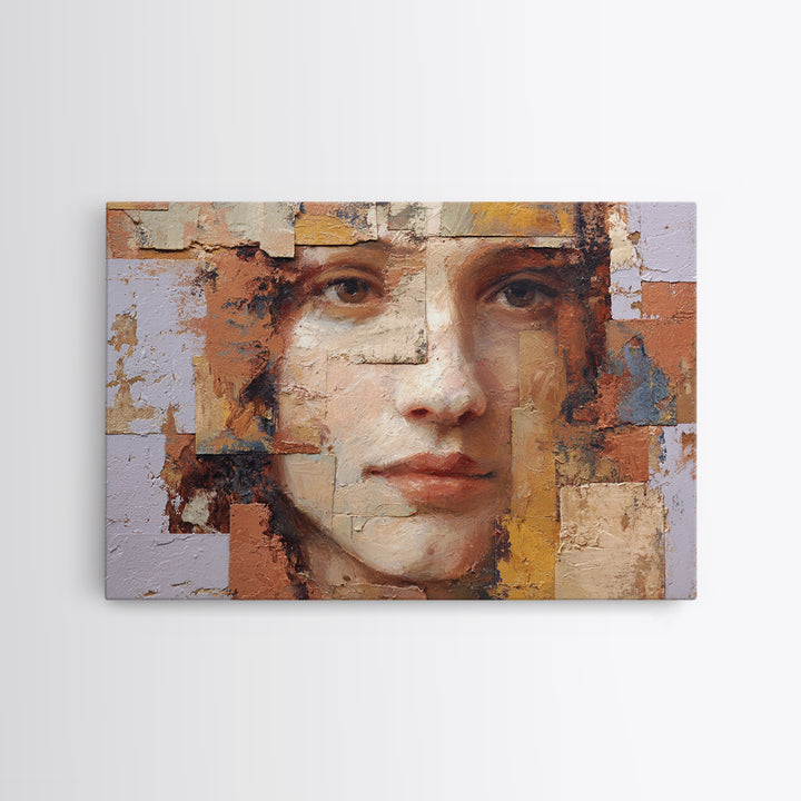Renaissance Inspired Portrait with Modern Softness Canvas Print, Italian Villa Art, Oil Painting, Living Room Decor, Villa, IVA-3x2-46