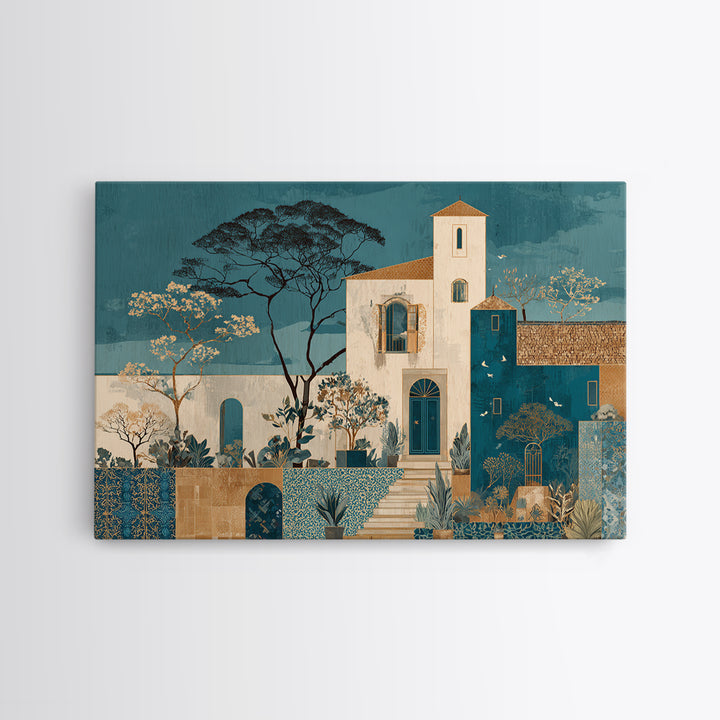 Cypress Silhouette at Sunset Canvas Print, Italian Villa Art, Living Room Decor, Villa, Living Room Art, Gallery Wall Set, IVA-3x2-73