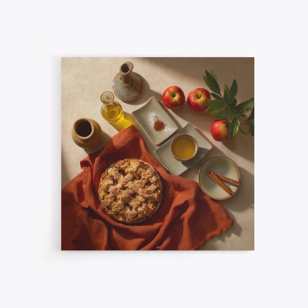 Apple Pie Cooling Framed Canvas Print, Kitchen Art, Digital Art, Kitchen Decor, Fine Art, Kitchen, Minimalist Wall Art, KIT-1x1-8