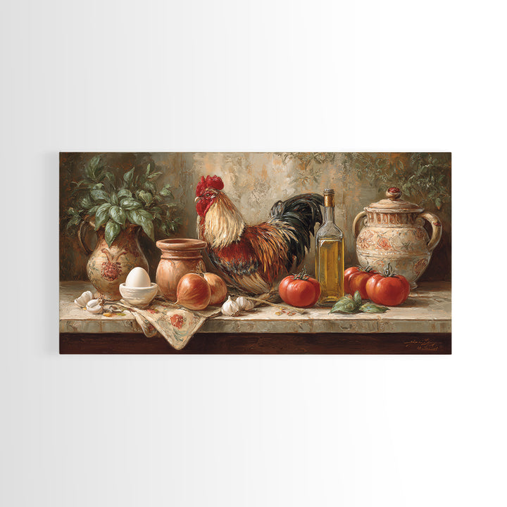 Rooster Portrait for Country Kitchen Charm Canvas Print, Kitchen Art, Wall Art, Kitchen Decor, Kitchen, Kitchen Wall Art, KIT-2x1-36