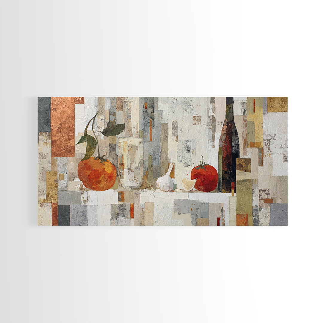 Fresh Bread with Butter and Honey Framed Canvas Print, Kitchen Art, Home Decor, Kitchen Decor, Fine Art, Kitchen, Digital Print, KIT-2x1-86