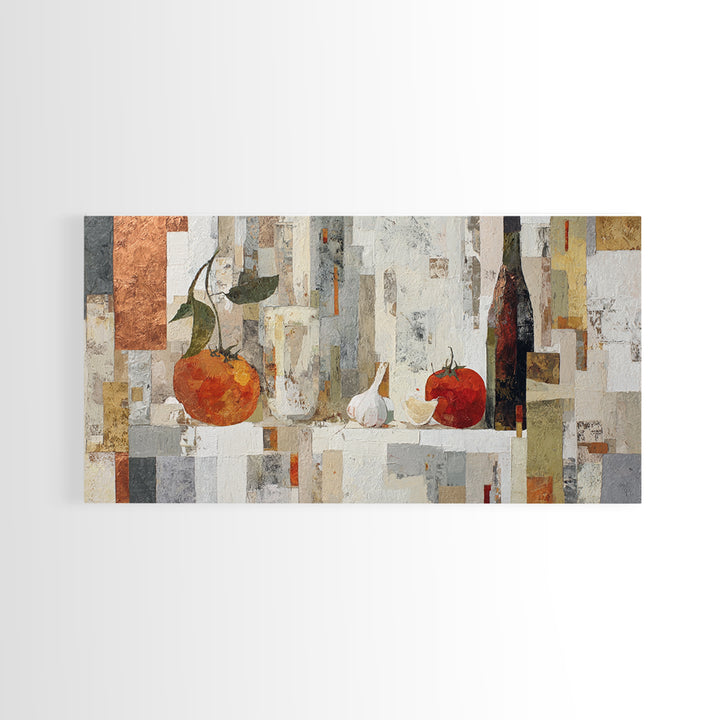 Fresh Bread with Butter and Honey Framed Canvas Print, Kitchen Art, Home Decor, Kitchen Decor, Fine Art, Kitchen, Digital Print, KIT-2x1-86