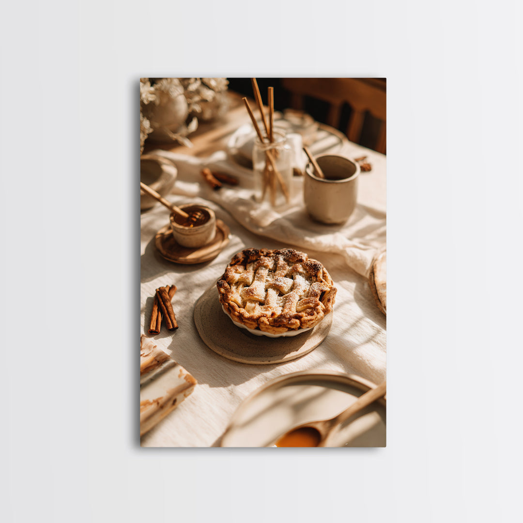 Apple Pie Cooling Framed Canvas Print, Kitchen Art, Room Decor, Kitchen Decor, Fine Art, Kitchen, Digital Art, KIT-2x3-64