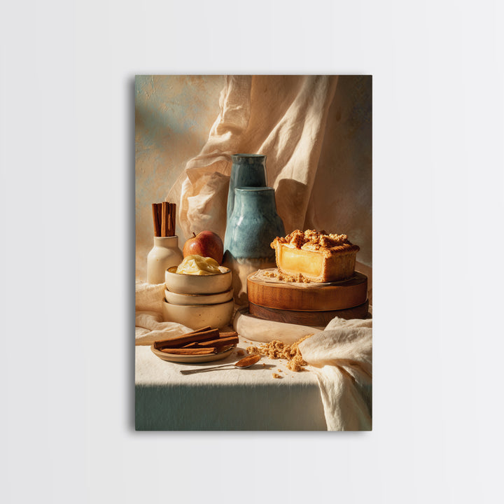Apple Pie Cooling Framed Canvas Print, Kitchen Art, Art Prints, Kitchen Decor, Kitchen, Modern Art, Minimalist Wall Art, KIT-2x3-88
