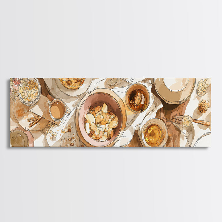 Apple Pie Cooling Canvas Print, Kitchen Art, Art Print, Kitchen Decor, Fine Art, Kitchen, Art Prints, Digital Art, KIT-3x1-48