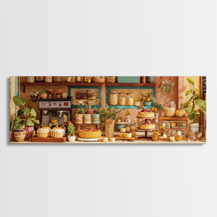 Apple Pie Cooling Framed Canvas Print, Kitchen Art, Wall Art, Kitchen Decor, Fine Art, Kitchen, Kitchen Wall Art, Digital Print, KIT-3x1-72