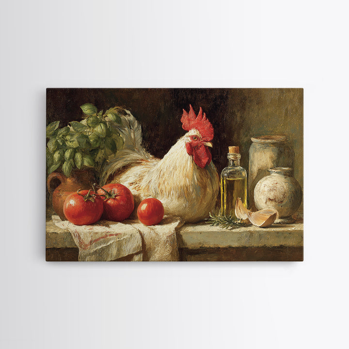 Rooster Portrait for Country Kitchen Charm Canvas Print, Kitchen Art, Neutral Decor, Kitchen Decor, Fine Art, Kitchen, KIT-3x2-68