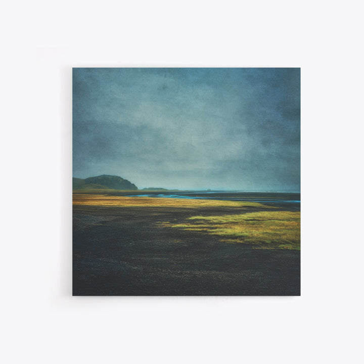Volcanic Black Beach Framed Canvas Print, Landscape Art, Gallery Decor, Living Room Decor, Fine Art, Horizon, Wall Art, LAN-1x1-38
