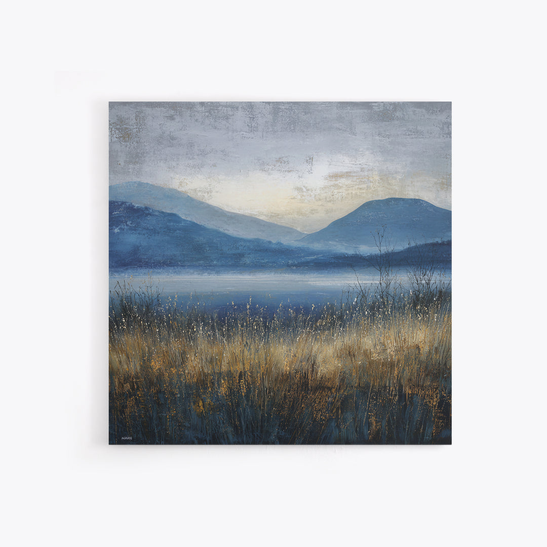 Misty Mountain Valley at Sunrise Canvas Print, Landscape Art, Room Decor, Living Room Decor, Fine Art, Horizon, LAN-1x1-49