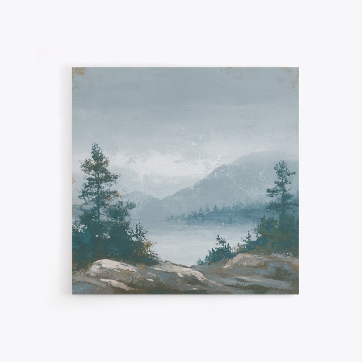 Rocky Scottish Highland Canvas Print, Landscape Art, Contemporary Art, Living Room Decor, Fine Art, Horizon, Original Art, LAN-1x1-89