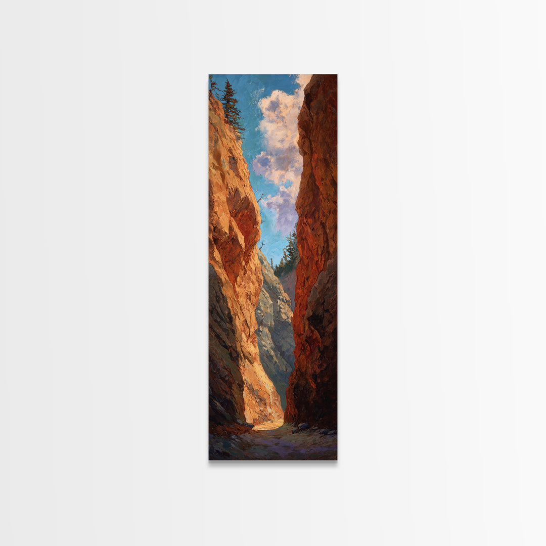 Red Canyon Walls Canvas Print, Landscape Art, Art Prints, Living Room Decor, Horizon, Abstract Wall Art, Boho Wall Art, LAN-1x3-65