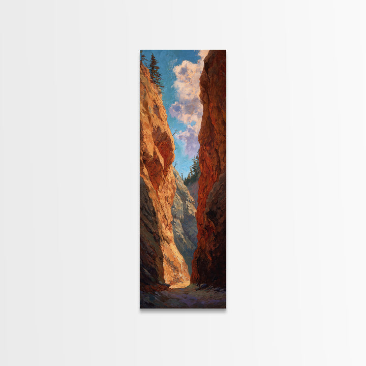 Red Canyon Walls Canvas Print, Landscape Art, Art Prints, Living Room Decor, Horizon, Abstract Wall Art, Boho Wall Art, LAN-1x3-65