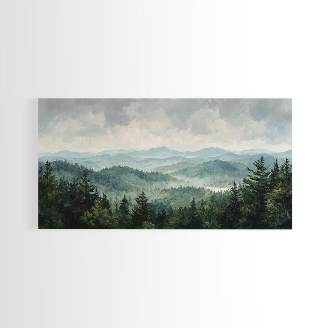 Old Country Road Framed Canvas Print, Landscape Art, Wall Decor, Living Room Decor, Fine Art, Horizon, Digital Print, LAN-2x1-40