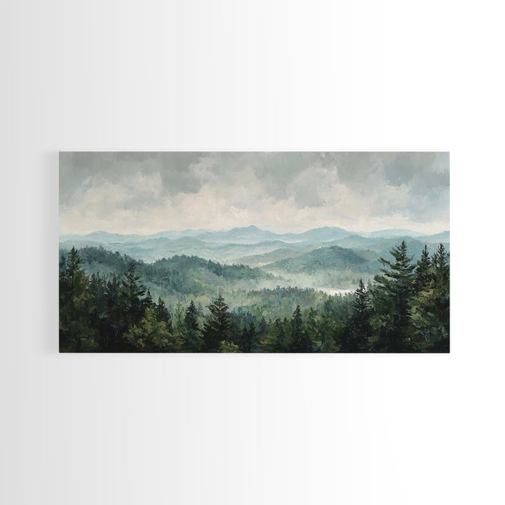 Old Country Road Framed Canvas Print, Landscape Art, Wall Decor, Living Room Decor, Fine Art, Horizon, Digital Print, LAN-2x1-40