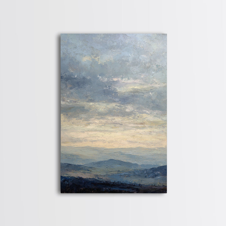 Storm Clouds over an Open Prairie Canvas Print, Landscape Art, Original Painting, Living Room Decor, Fine Art, Horizon, LAN-2x3-35