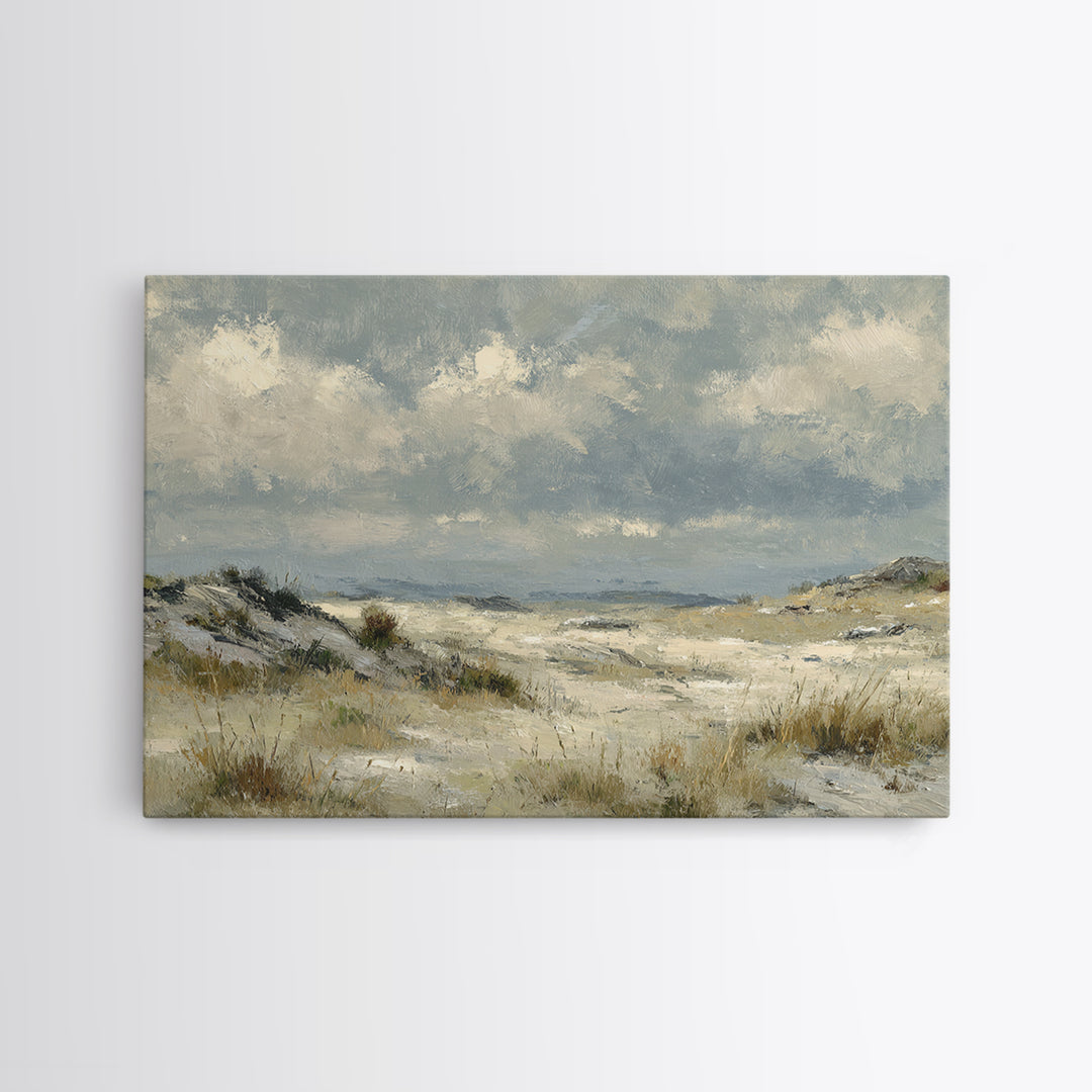 Storm Clouds over an Open Prairie Framed Canvas Print, Landscape Art, Original Art, Living Room Decor, Fine Art, Horizon, LAN-3x2-7