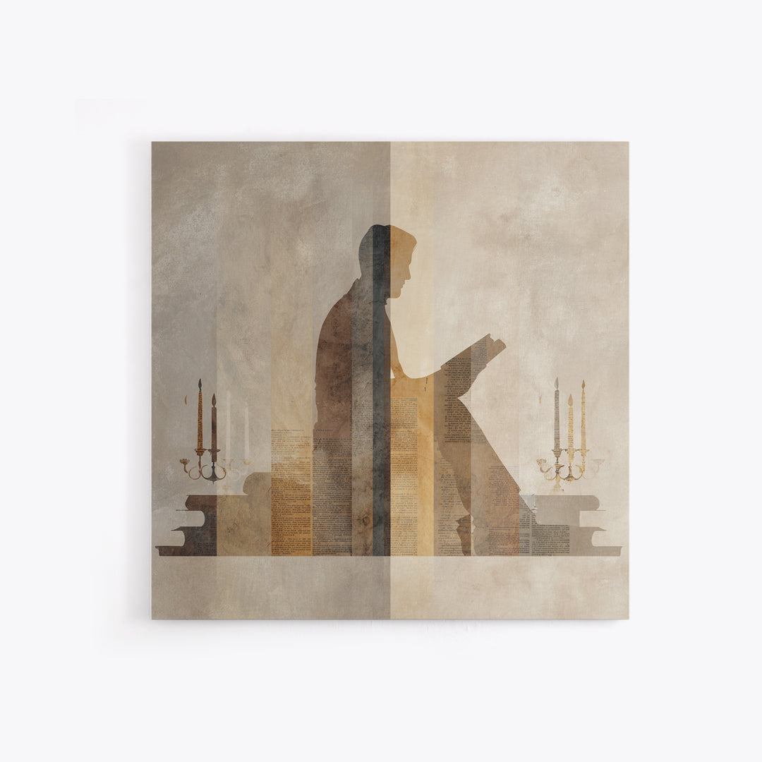 Minimal Book Silhouette Canvas Print, Library Art, Contemporary Art, Library Decor, Abstract Art, Archive, Wall Art Print, LIB-1x1-89