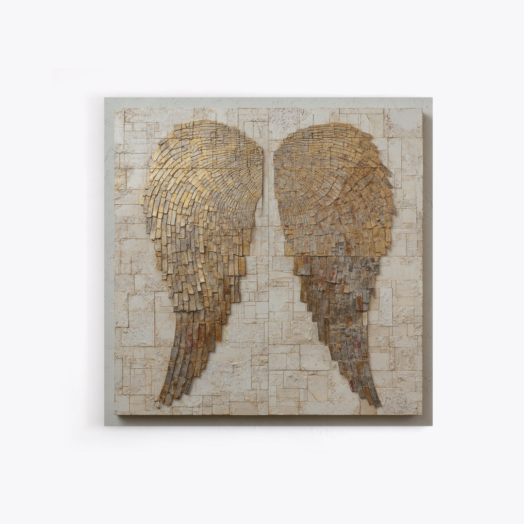 Minimal Angel Wing Contour Framed Canvas Print, Line Art, Room Decor, Living Room Decor, Fine Art, Line, Digital Wall Art, LIN-1x1-21
