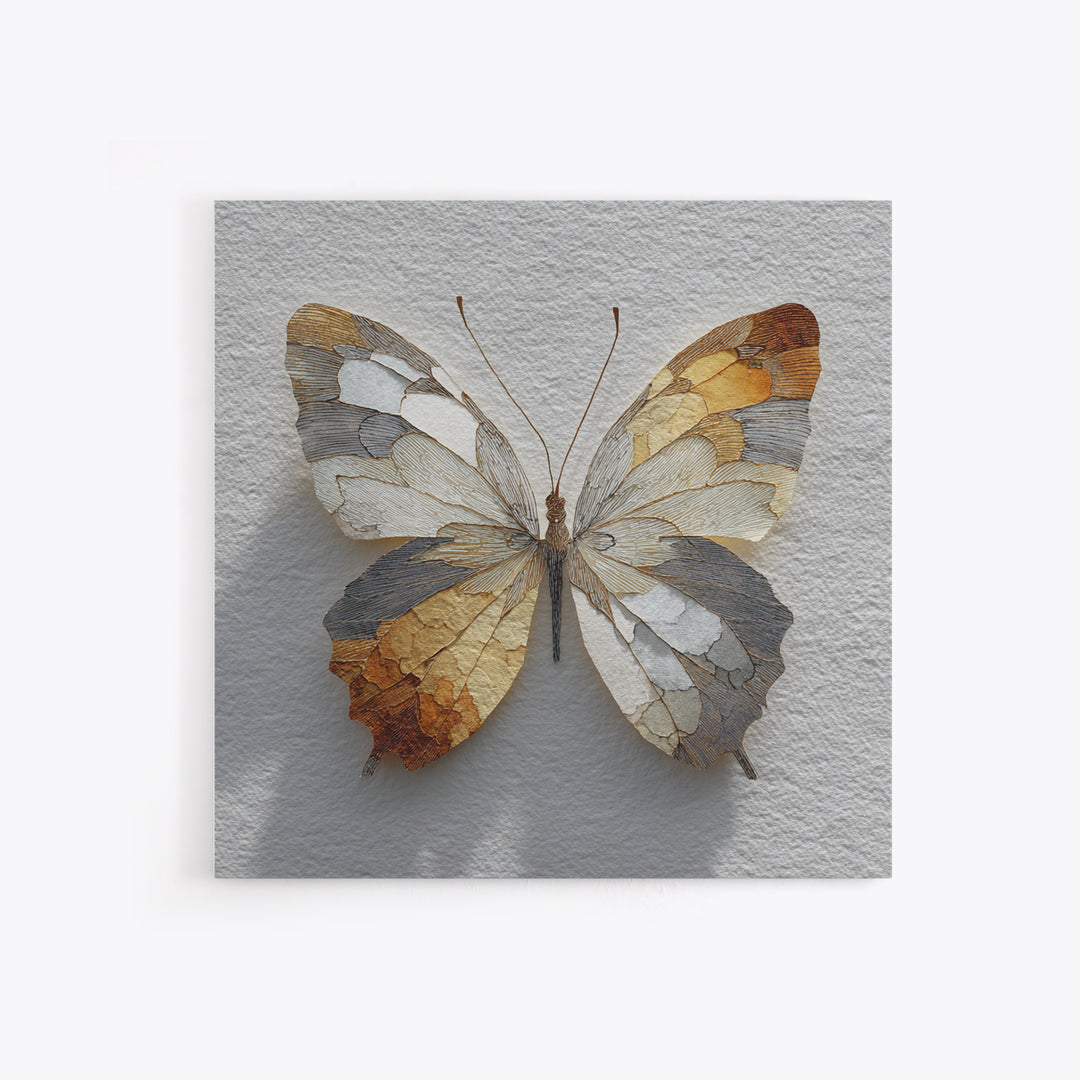 Line Art Butterfly Canvas Print, Line Art, Gallery Wall Set, Living Room Decor, Fine Art, Line, Textured Painting, LIN-1x1-22