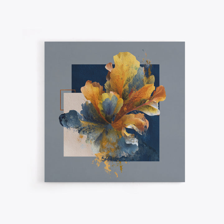 Face and Flower Blended into One Contour Framed Canvas Print, Line Art, Gallery Decor, Living Room Decor, Fine Art, Line, LIN-1x1-32