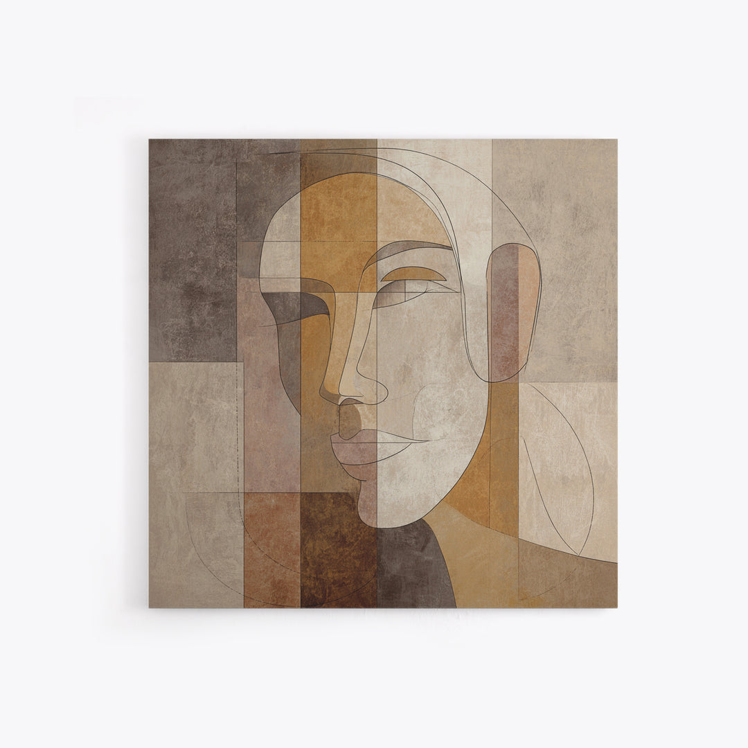 Continuous Line Female Face Canvas Print, Line Art, Art, Living Room Decor, Oil Painting, Line, Boho Wall Decor, Boho Decor, LIN-1x1-49