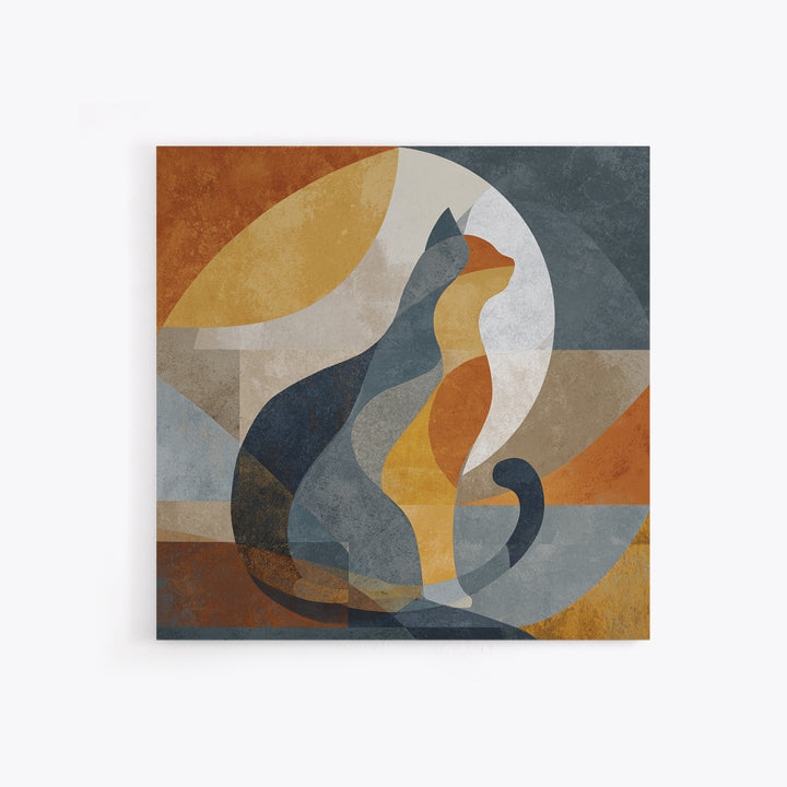 Monoline Cat Stretching Canvas Print, Line Art, Fine Art Print, Living Room Decor, Abstract Art, Line, Custom Portrait, LIN-1x1-54
